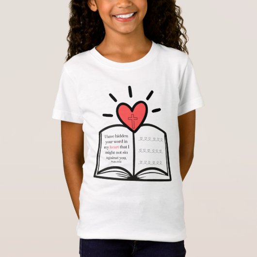 詩篇119 私の心に秘めた言葉 Tシャツ (正面)