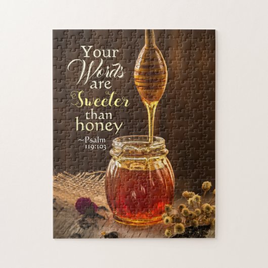 詩篇119:103あなたの言葉は蜂蜜よりも甘い ジグソーパズル (縦)
