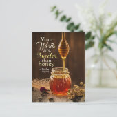 詩篇119:103あなたの言葉は蜂蜜よりも甘い ポストカード (スタンド正面)