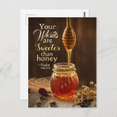 詩篇119:103あなたの言葉は蜂蜜よりも甘い ポストカード (正面/裏面)