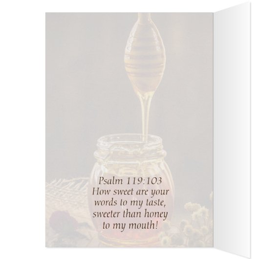 詩篇119:103 あなたの言葉は蜂蜜よりも甘い (内側 (左))