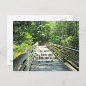 詩篇119:105あなたの言葉はランプである… ポストカード (正面/裏面)