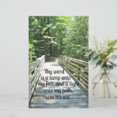 詩篇119:105あなたの言葉はランプである… 便箋 (スタンド正面)