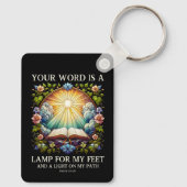 詩篇119:105あなたの言葉はランプの聖句である キーホルダー (裏面)