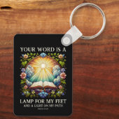 詩篇119:105あなたの言葉はランプの聖句である キーホルダー (裏面)