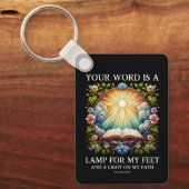 詩篇119:105あなたの言葉はランプの聖句である キーホルダー (正面)