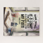 詩篇119:105あなたの言葉はランプの聖句である ジグソーパズル (横)