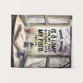 詩篇119:105あなたの言葉はランプの聖句である タペストリー (正面(横))