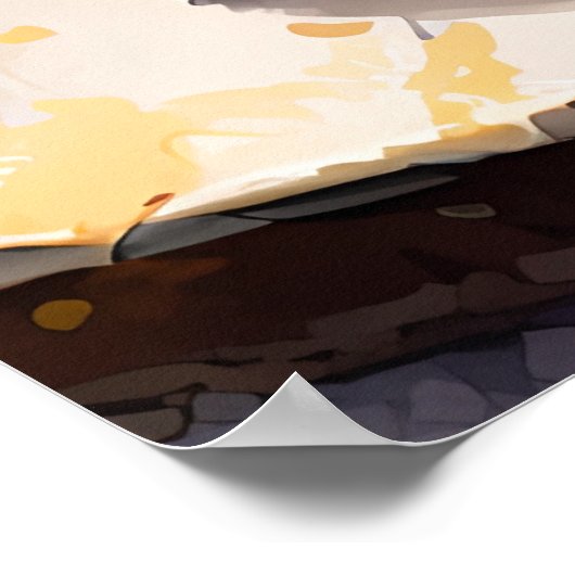 詩篇119:105あなたの言葉はランプの聖句である ポスター (角)