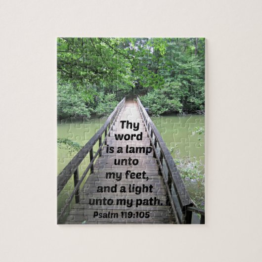 詩篇119:105あなたの言葉は私の足にランプである ジグソーパズル (縦)