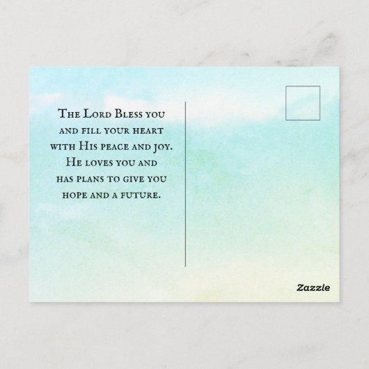 詩篇119:105あなたの言葉は私の足のランプである ポストカード (裏面)