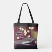 詩篇119:105あなたの言葉は私の足へのランプである トートバッグ (裏面)