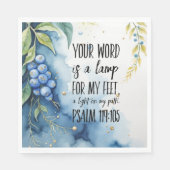 詩篇119:105キリスト教の聖書の聖句 スタンダードランチョンナプキン (正面)