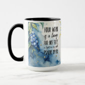 詩篇119:105キリスト教の聖書の聖句 マグカップ (左)