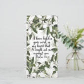 詩篇119:11，水彩聖書のブックマーク (スタンド正面)