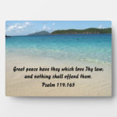 詩篇119:165平和素晴らしは、あなた方を愛する者たちがいる フォトプラーク (正面)