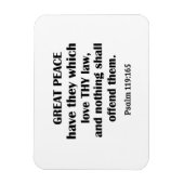 詩篇119:165平和素晴らしは、あなた方を愛する者たちがいる マグネット (縦)