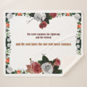 詩篇11:5、暴力なし シェルパブランケット (正面(横))