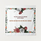 詩篇11:5、暴力なし タペストリー (正面)