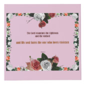 詩篇11:5、暴力なし フォトキューブ (正面)