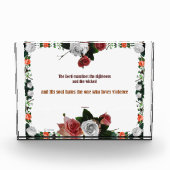 詩篇11:5、暴力なし フォトブロック (正面)