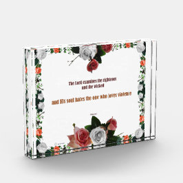 詩篇11:5、暴力なし フォトブロック