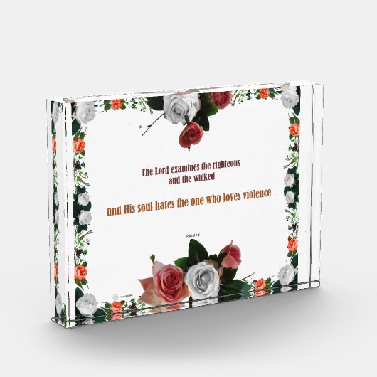 詩篇11:5、暴力なし フォトブロック (左)