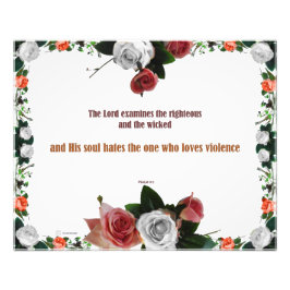 詩篇11:5、暴力なし フォトプリント           