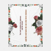 詩篇11:5、暴力なし フリースブランケット (正面)