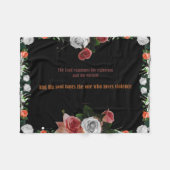 詩篇11:5、暴力なし フリースブランケット (正面(横))