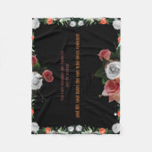 詩篇11:5、暴力なし フリースブランケット (正面)