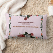 詩篇11:5、暴力なし ランバークッション (ブランケット)