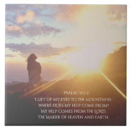 詩篇121:1-2主救済よ来の私 タイル