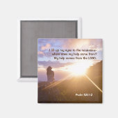 詩篇121:1-2主救済よ来の私 マグネット (正面/裏面)