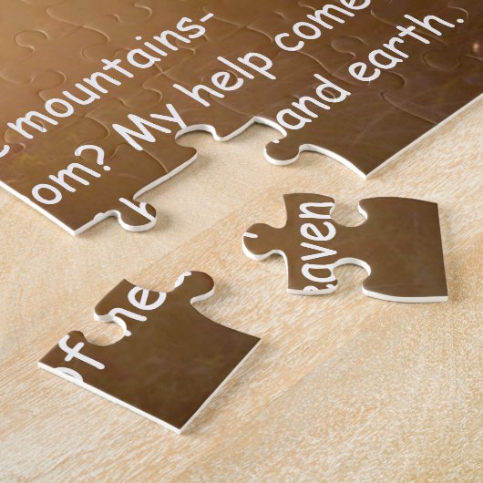 詩篇121:1-2 私の助けは主から来る ジグソーパズル (側面)