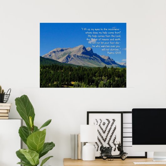 詩篇121:1-3 ポスター (ホームオフィス)