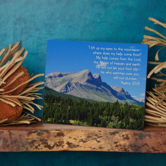 詩篇121:1-3 感動的 フォトプラーク (側面)