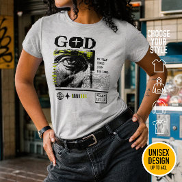 詩篇121:2 ネオンライム アイヴォンガブリーチCRT グリッチアート Tシャツ