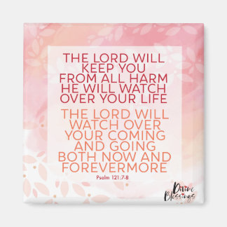 詩篇121:7-8主は汝ら保にすべての害を与える マグネット