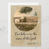 詩篇124:8美しい聖書のグリーティングカード シーズンカード (正面/裏面)