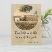 詩篇124:8美しい聖書のグリーティングカード シーズンカード (スタンド正面)