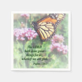 詩篇126 3主は事を行素晴らしった スタンダードカクテルナプキン (正面)