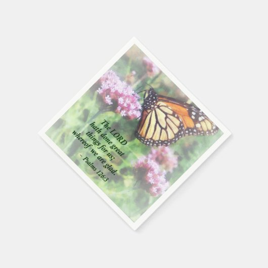 詩篇126 3主は事を行素晴らしった スタンダードカクテルナプキン (角)