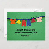 詩篇127:3見よ、子どもとは伝統... ポストカード (正面/裏面)