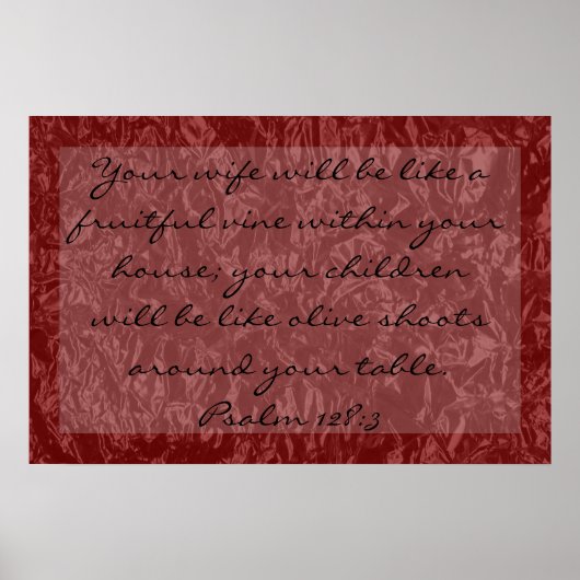 詩篇128:3 ポスター (正面)