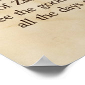 詩篇128:5ヘブライ語と英語 ポスター (角)