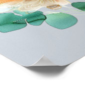 詩篇136彼の愛は永遠にフローラグレイ ポスター (角)