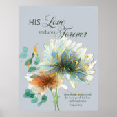 詩篇136彼の愛は永遠にフローラグレイ ポスター (正面)