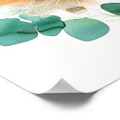 詩篇136彼の愛は永遠に続くフローラ白 ポスター (角)