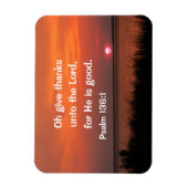 詩篇136:1ああ、主与えに感謝していよ マグネット (縦)